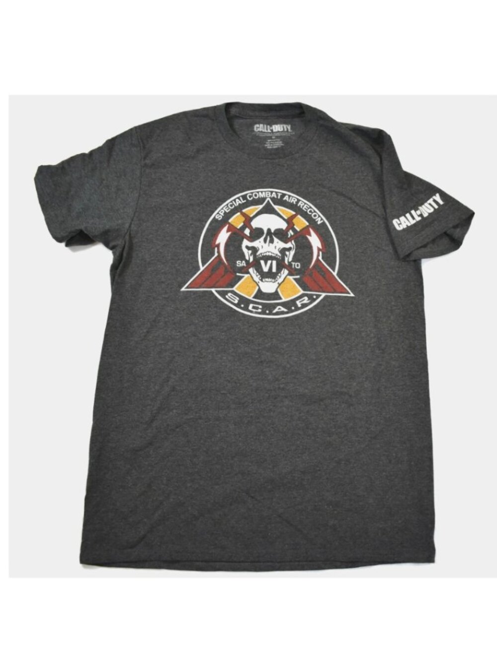 Call Of Duty Mens S.C.A.R. Special Combat Air Recon Gray Gamer Shirt New Medium